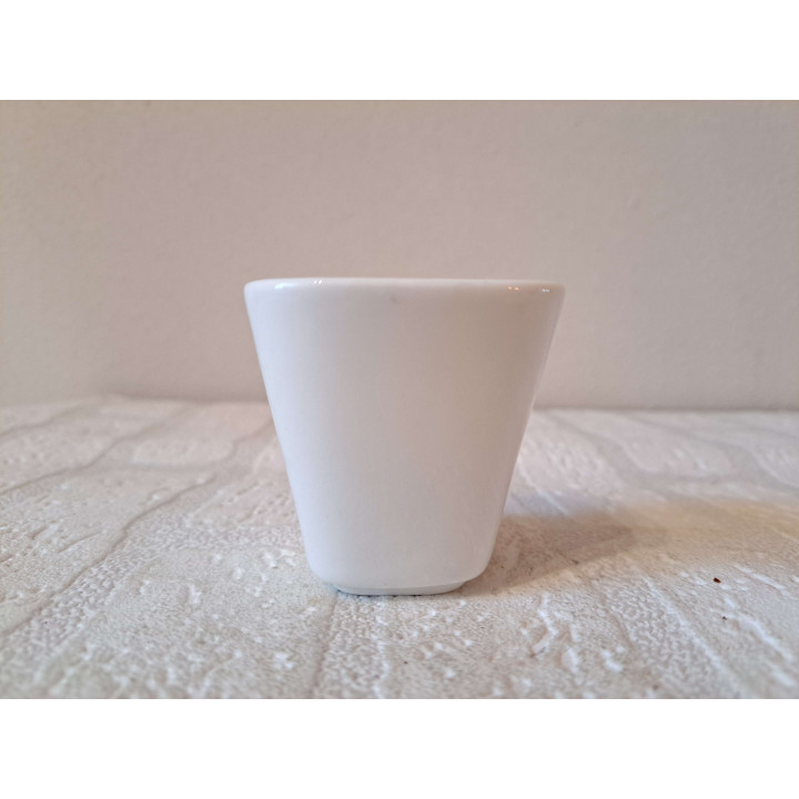 Bloempotje met Engelse setter hond, porselein 6x6x6cm - handgemaakt