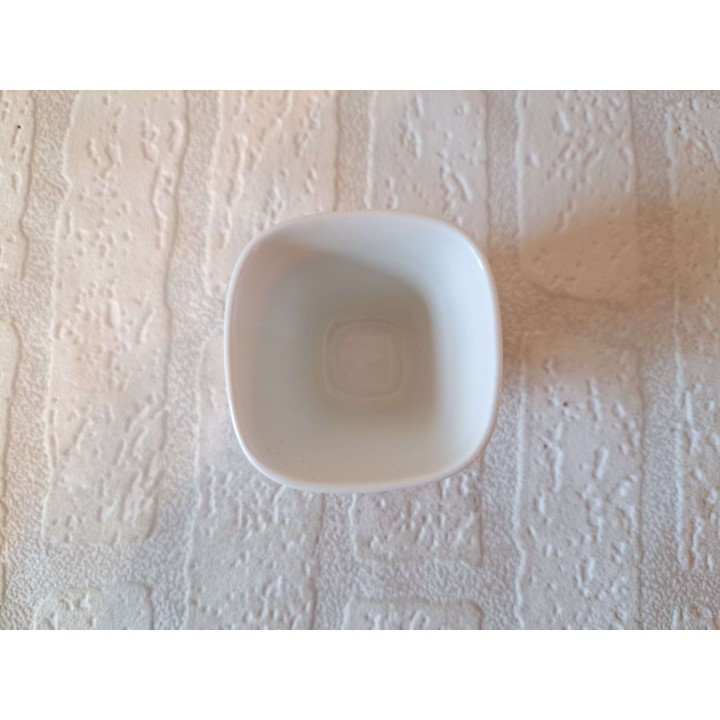 Bloempotje met Engelse setter hond, porselein 6x6x6cm - handgemaakt