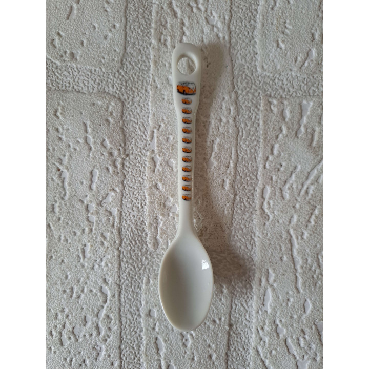 Theelepeltje oranje Volkswagen bus, porselein 13x2.5x1.5cm  - Verzamelobject