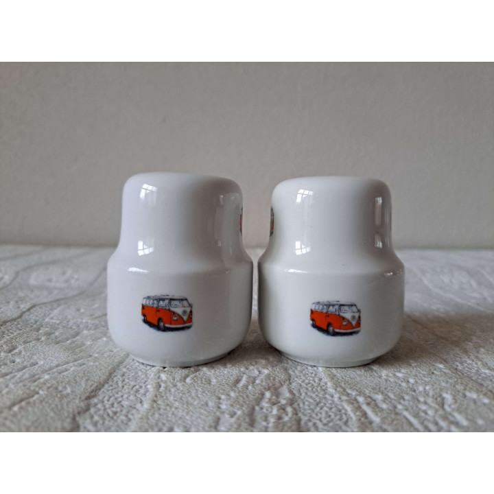 Volkswagen bussen peper en zoutstel, porselein D4.5xH6cm - peper en zoutstellen