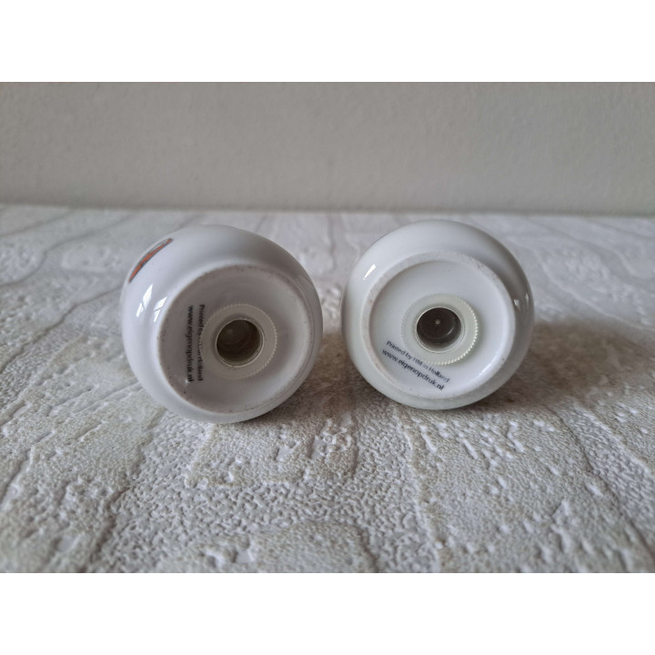 VW Bussen Peper Zoutstel Porselein D4.5xH6cm - Kleurrijk