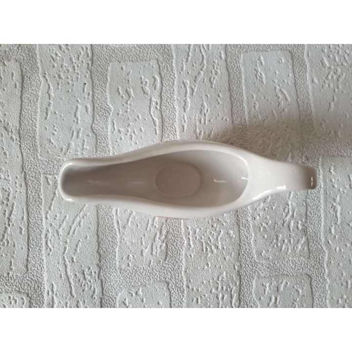 Melkkan met Citroen 2CV, porselein 14x5.5x8cm - handgemaakt