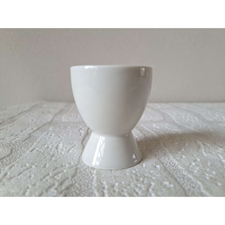 Eierdopje met konijnen, porselein D5xH6cm - handgemaakt