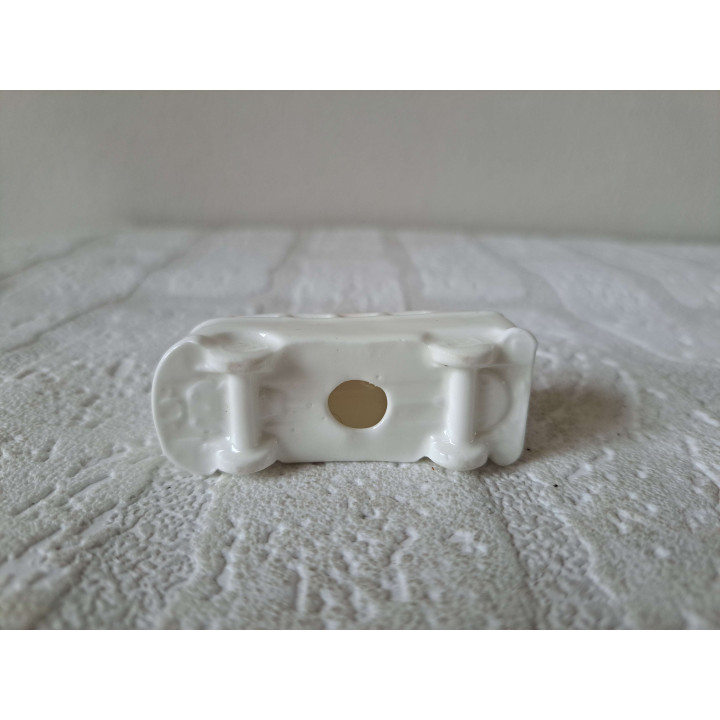 Volkswagen bus Engelse vlag, porselein 6x2.5x2.5cm - handgemaakt