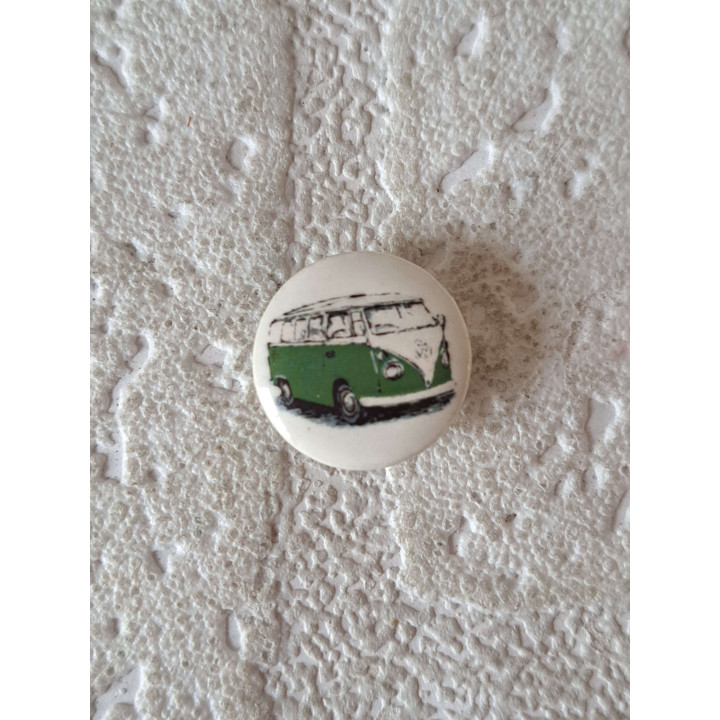 Volkswagen combi bus keukenmagneet, aardewerk D2xH0.2cm gn - keukenmagneten