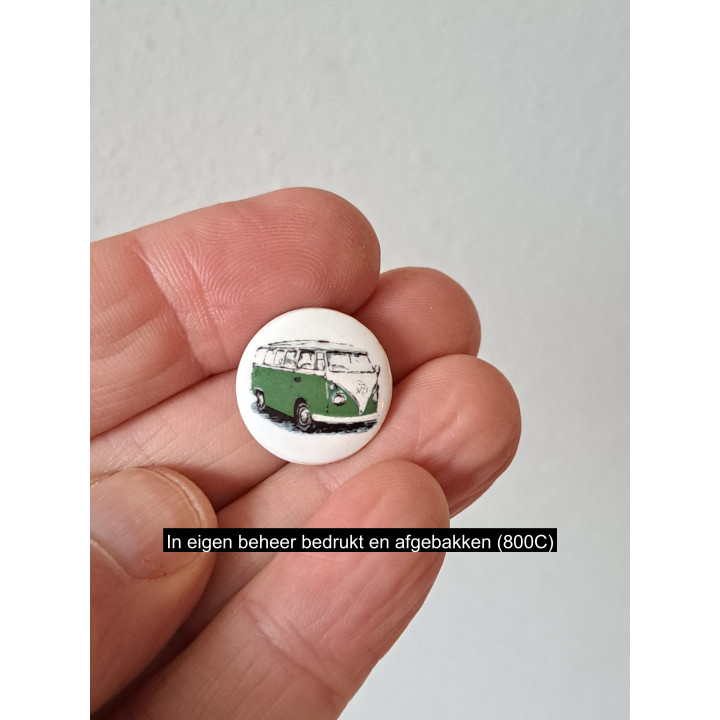 Volkswagen combi bus keukenmagneet, aardewerk D2xH0.2cm gn