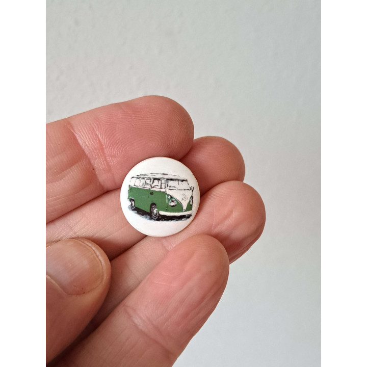 Volkswagen combi bus keukenmagneet, aardewerk D2xH0.2cm gn - keukenmagneten