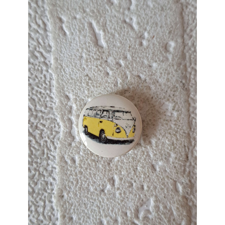 Volkswagen combi bus keukenmagneet, aardewerk D2xH0.2cm gl - keukenmagneten