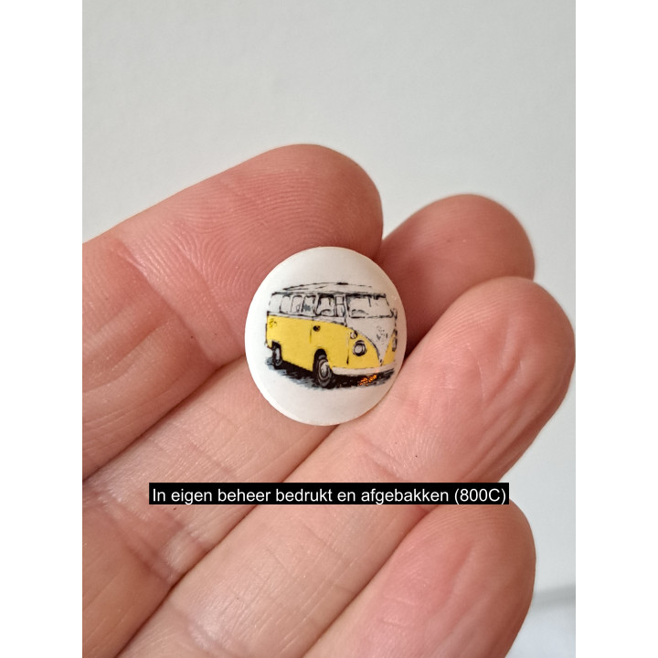 Volkswagen combi bus keukenmagneet, aardewerk D2xH0.2cm gl