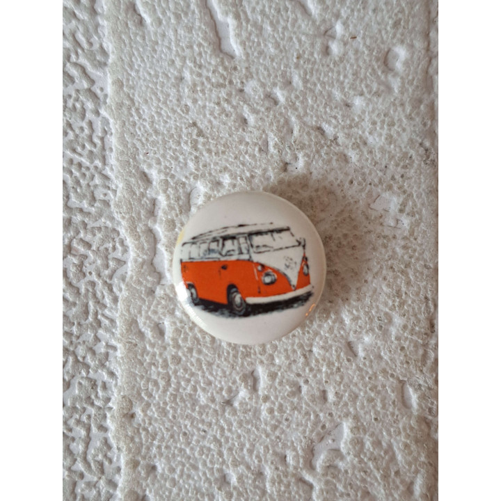 VW Combi Bus Magnet Orange Earthenware
