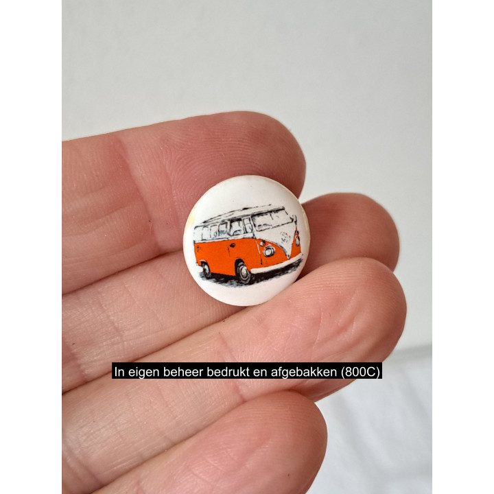 Volkswagen combi bus keukenmagneet, aardewerk D2xH0.2cm oe