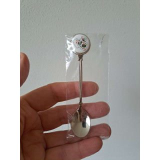 Theelepeltje rode Speelkaarten, metaal - porselein 2x11.5cm