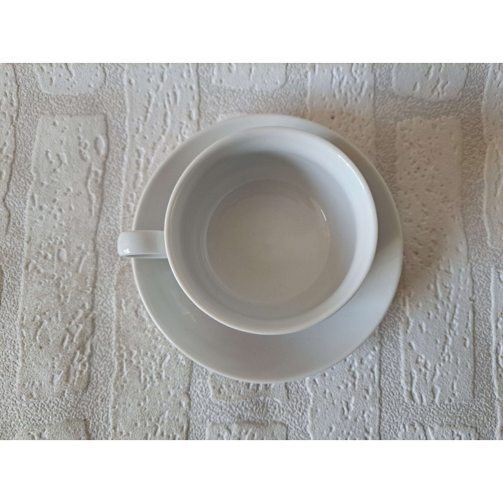 Kop en schotel Speelkaarten Schoppen, porselein D14xH6cm - kop en schotels