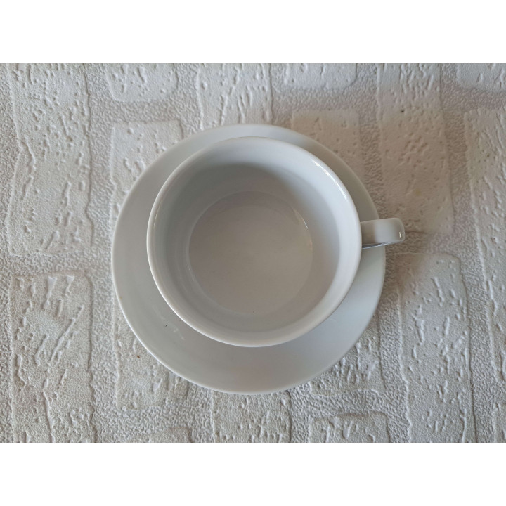 Kop en schotel Speelkaarten Harten, porselein D14xH6cm - kop en schotels