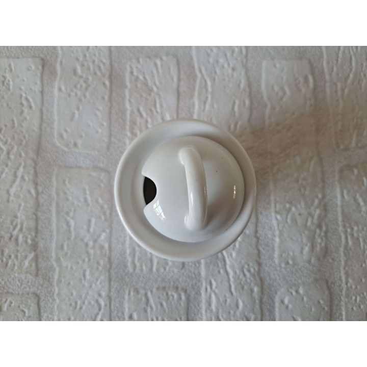 Suikerpot met Jokers Speelkaarten, porselein D7xH10cm - handgemaakt