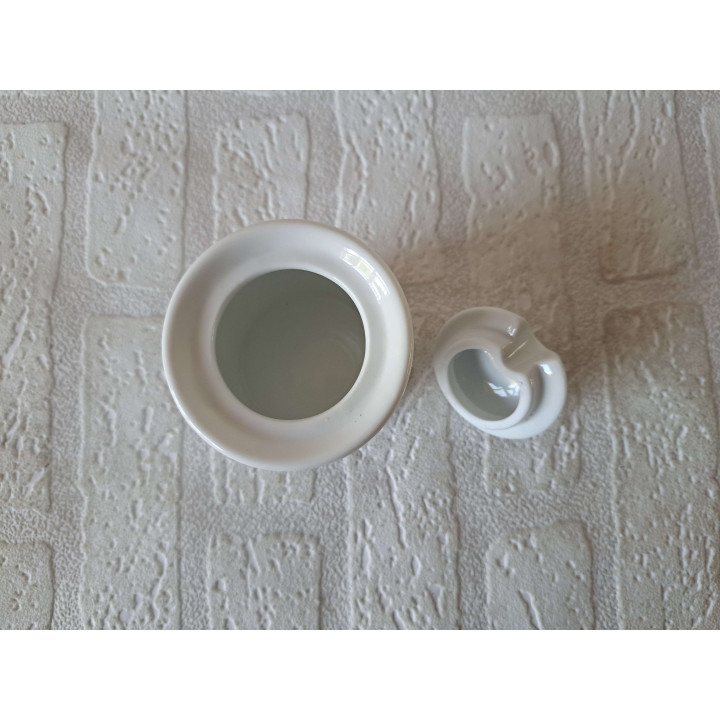 Suikerpot met Jokers Speelkaarten, porselein D7xH10cm - handgemaakt