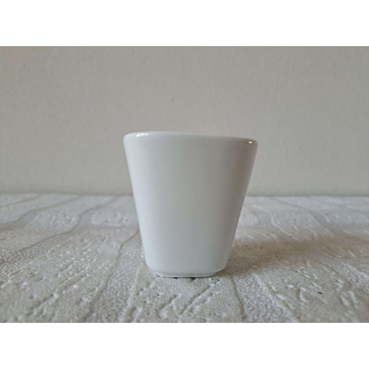 Bloempotje met Speelkaarten symbolen, porselein 6x6x6cm - handgemaakt