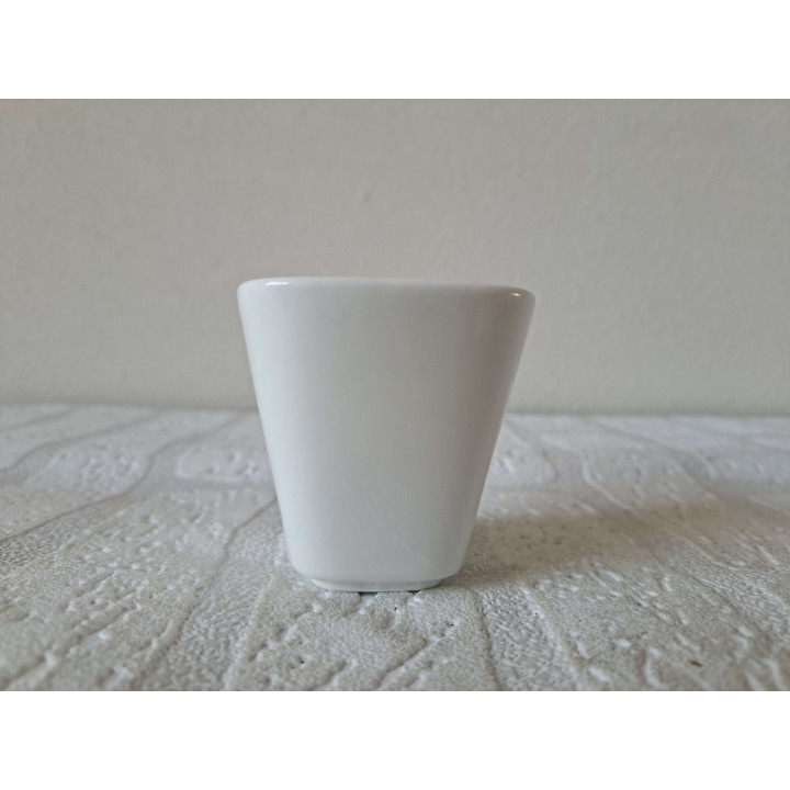 Bloempotje Speelkaarten symbool Schoppen, porselein 6x6x6cm - handgemaakt