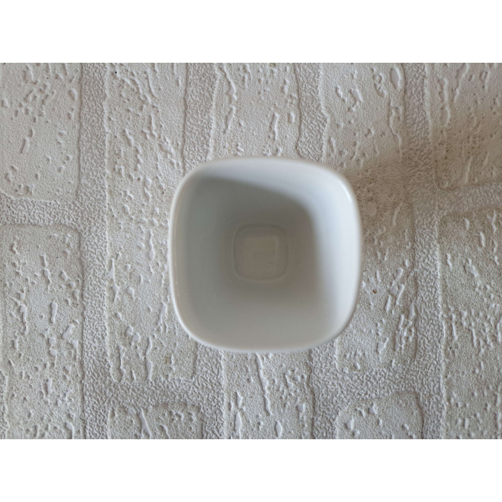 Bloempotje Speelkaarten symbool Schoppen, porselein 6x6x6cm - handgemaakt