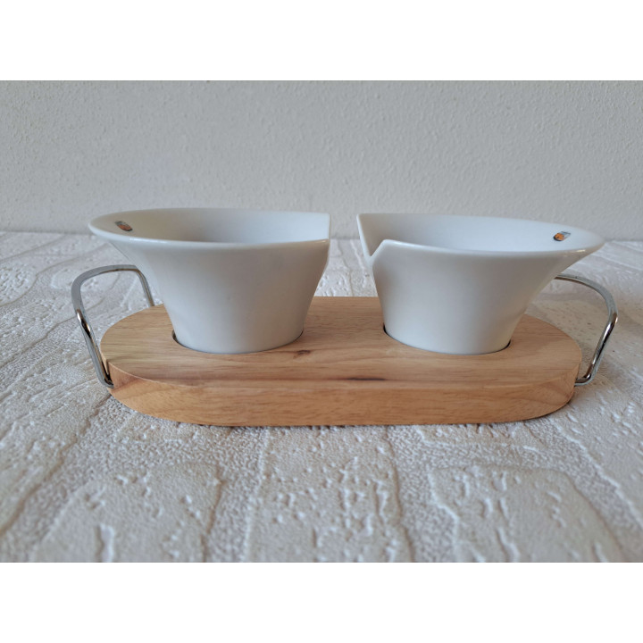 Hapjes - sauzenschaal oranje Volkswagen, porselein 24x12x6cm - handgemaakt