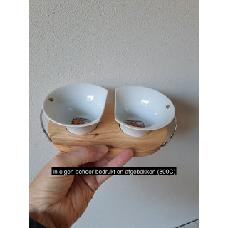 Hapjes - sauzenschaal oranje Volkswagen, porselein 24x12x6cm