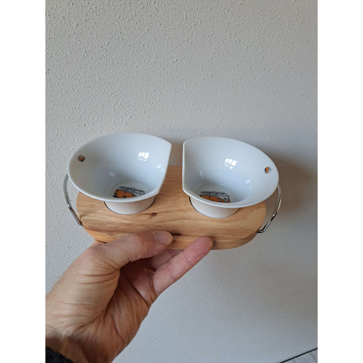 Hapjes - sauzenschaal oranje Volkswagen, porselein 24x12x6cm - handgemaakt