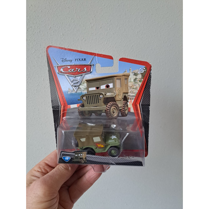 Sarge Cars 2 Disney Pixar 14x4x16cm ONGEOPEND
