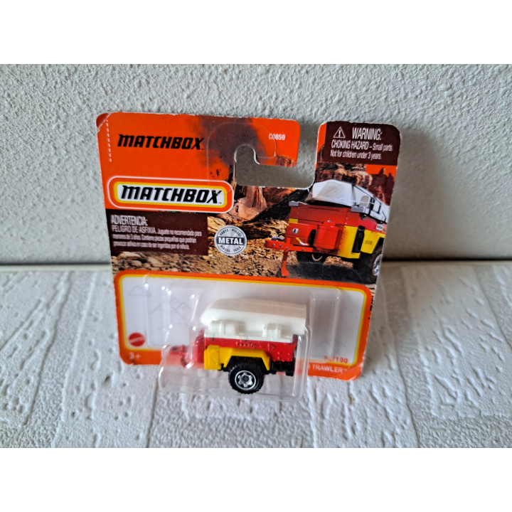 Aanhangwagen Trawler RED VALLEY CAMP Matchbox 2021-092 - modelauto
