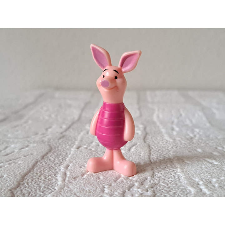 Zittend Knorretje, Winnie de Poeh, rubber 3x3.5x5.5cm - winnie the pooh