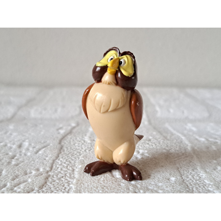 Uil, Winnie de Poeh,  Nestle, kunststof 2.5x2.5x5cm - winnie the pooh