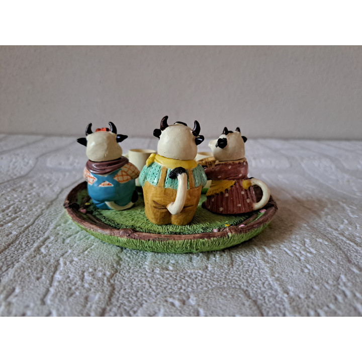 Aardbeien kinderservies 10 delig, kunsthars D12.5xH5.5cm - Verzamelobjecten