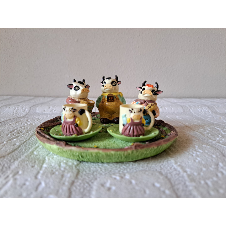 Aardbeien kinderservies 10 delig, kunsthars D12.5xH5.5cm - Verzamelobjecten