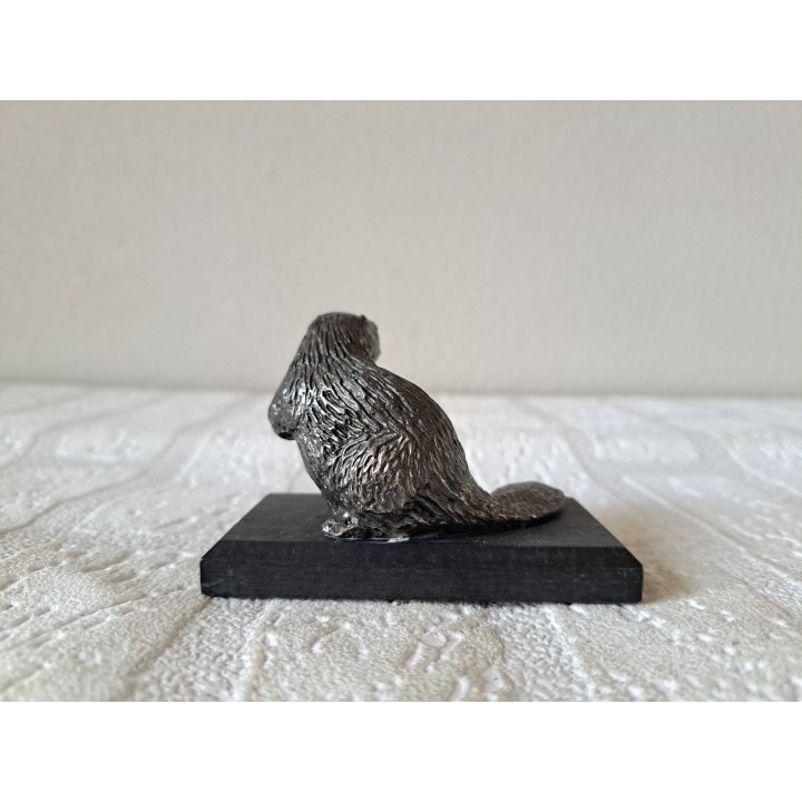 Verzilverde Bever Houten Plateau WNF