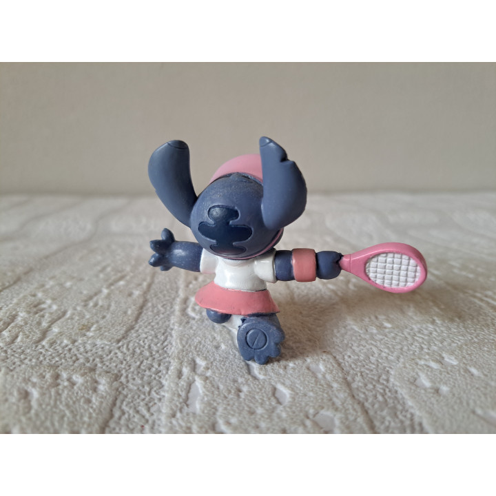 Stitch de Tennisster, rubber 7.5x3x6cm - Verzamelobjecten