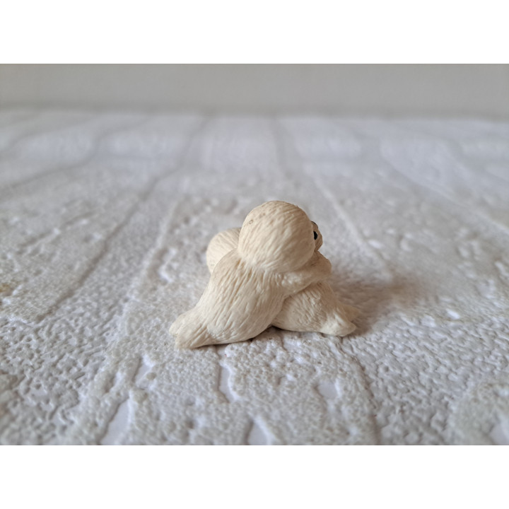 Baby zeehonden, kunsthars 3.5x3x2.5cm - dierfiguren