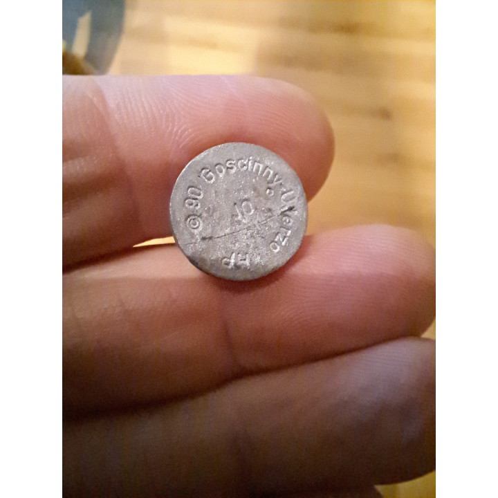 Julius Caesar, Goscinny en Uderzo 1990, tin D1.5xH3.5cm  - Verzamelobject