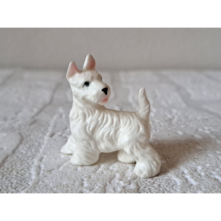 Scottish Terrier hond, porselein 4.5x2x4.5cm - dierfiguren