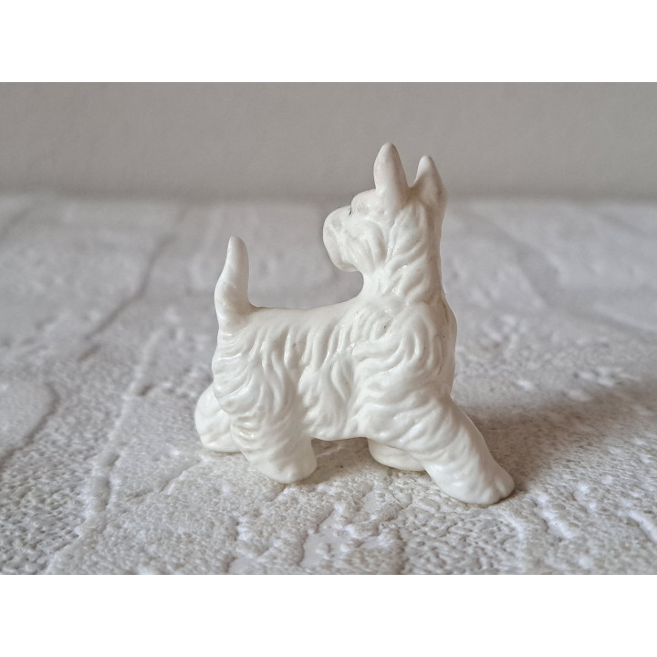 Scottish Terrier hond, porselein 4.5x2x4.5cm - dierfiguren