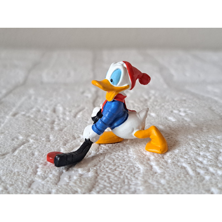 Donald Duck aan het hockey, Disney, rubber 4x3x3.5cm - disney