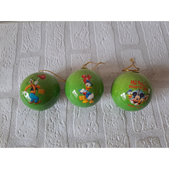 Disney kerstballen, C1000 2009, kunststof D7cm - Verzamelobjecten