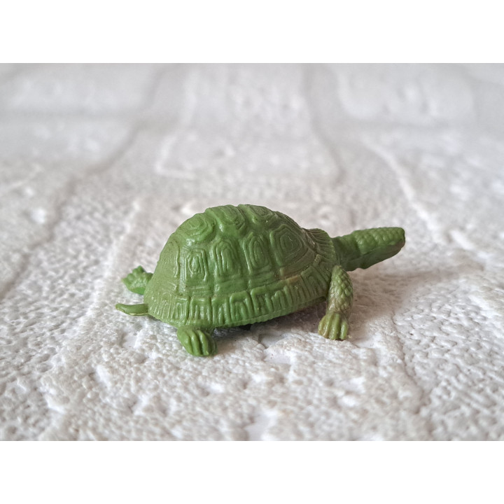 Schildpad, rubber 4x2x1.5cm - dierfiguren