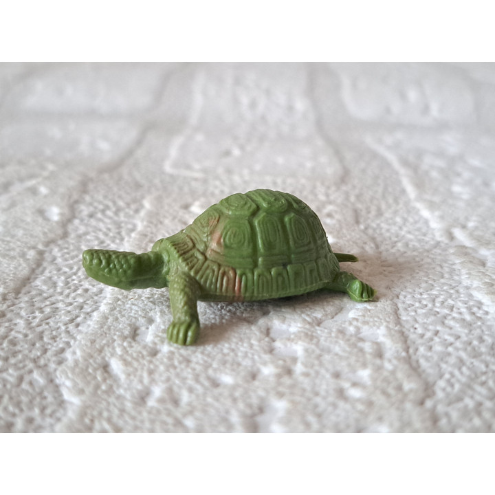 Schildpad, rubber 4x2x1.5cm - dierfiguren