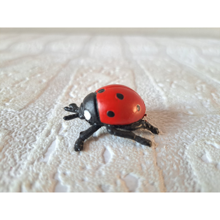 Lieveheersbeestje, Bullyland, rubber 3.5x3x2cm - Verzamelobjecten