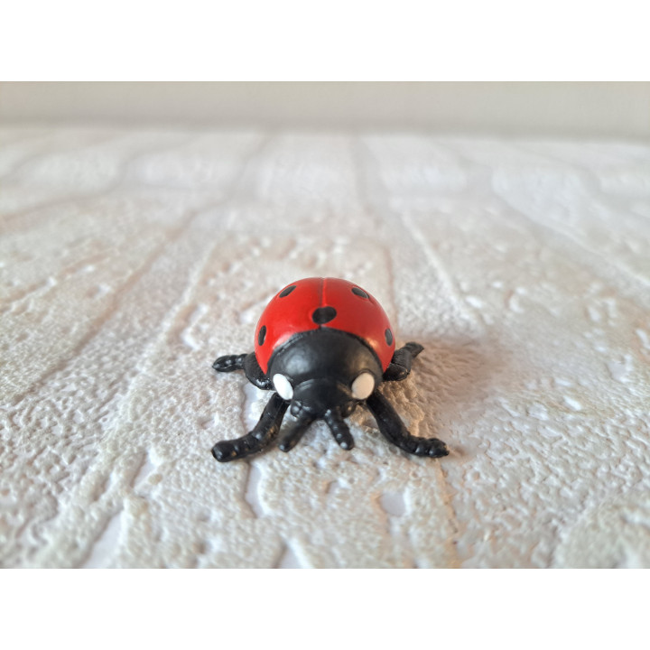 Lieveheersbeestje, Bullyland, rubber 3.5x3x2cm - Verzamelobjecten