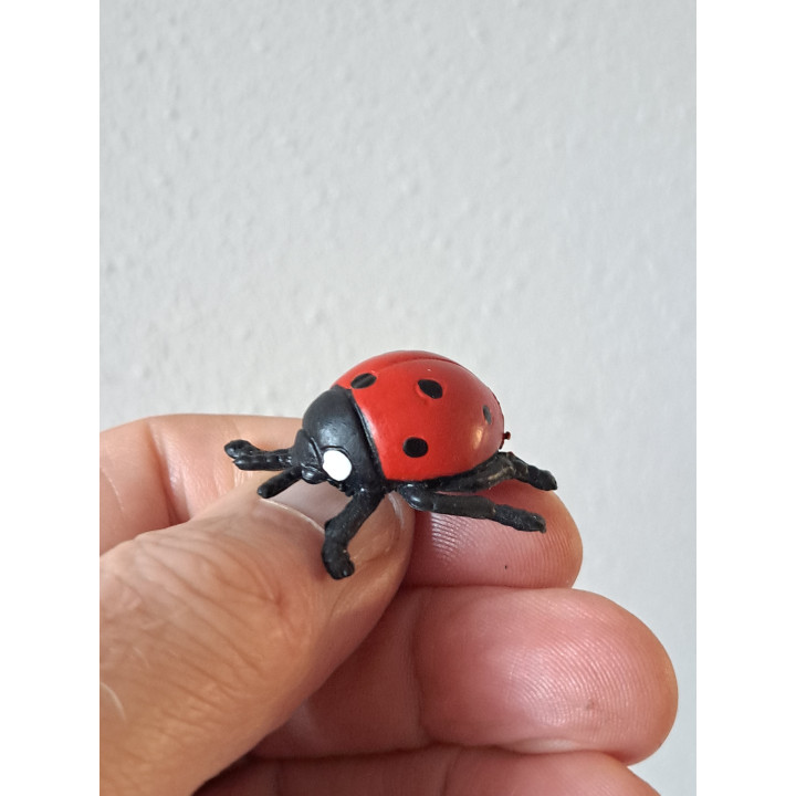 Lieveheersbeestje, Bullyland, rubber 3.5x3x2cm
