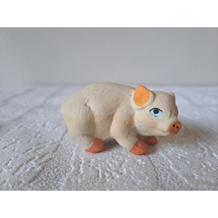 Pig Porcelain Figurine 7x3.5x4cm - Elegant Decor - Shop