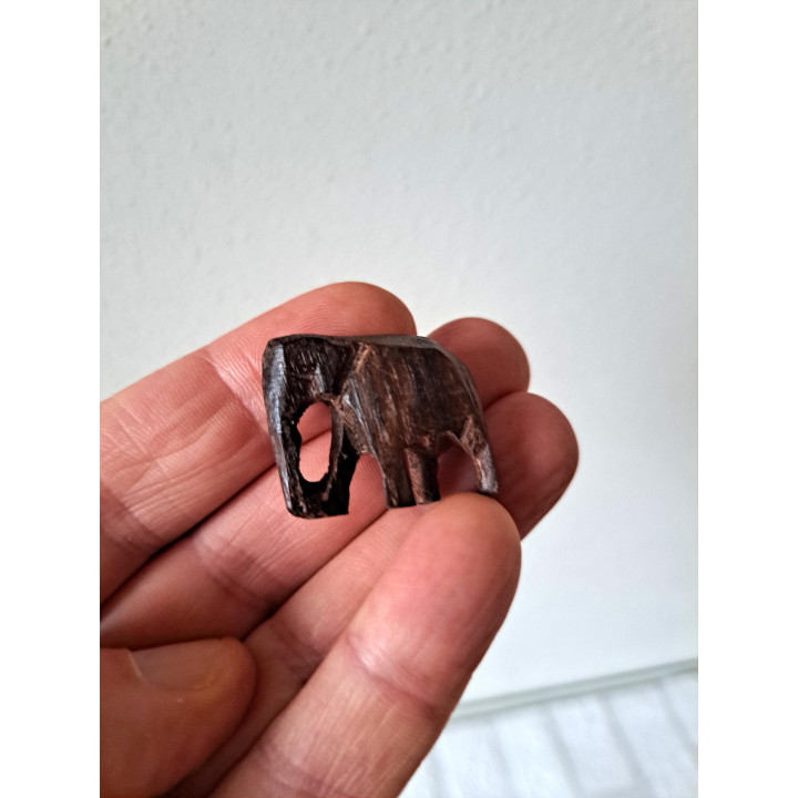 Olifant, hout 2.5x1.5x2.5cm (b)