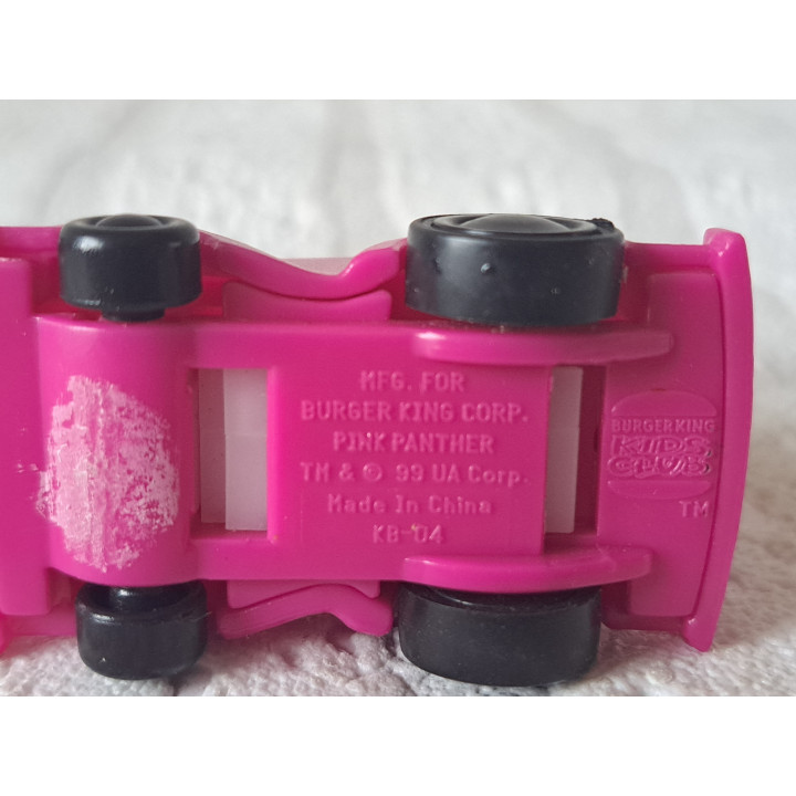 Pink Panther, Burger King 1999, kunststof 5.5x3x5.5cm - dierfiguren
