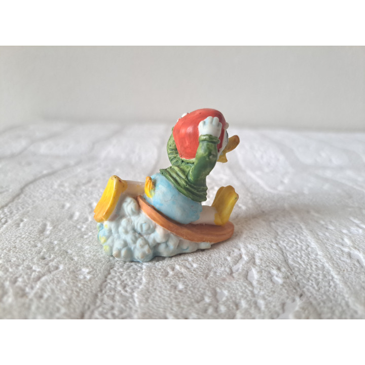 Kwak met surfplak, Donald Duck, Disney, kunsthars 5x2x4.5cm - disney