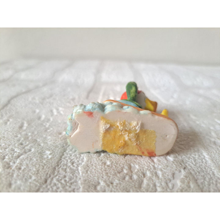 Kwak met surfplak, Donald Duck, Disney, kunsthars 5x2x4.5cm - disney